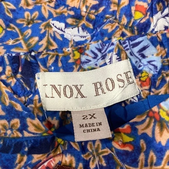 Women's Sleeveless Tiered A-Line Dress Knox Rose Blue Size 2X - Picture 9 of 10